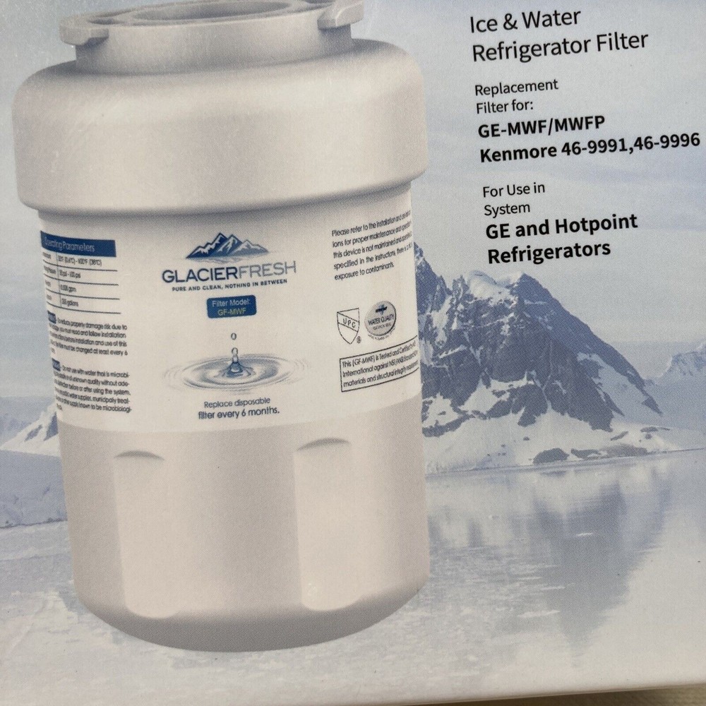 3 GLACIER FRESH Replacement Refrigerator Water Filters for Model GF-MWF/MWFP NEW